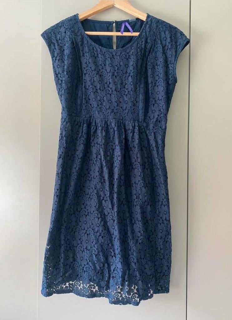 Seraphine zwangerschaps en voedingsjurk zomer 36, Kleding | Dames, Positiekleding, Blauw, Jurk, Ophalen of Verzenden, Zo goed als nieuw