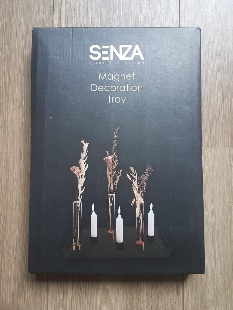 Senza Magnetisch Decoratie Plateau kaarsenhouder inc kaarsen, Overige materialen, Verzenden, Zwart, Nieuw