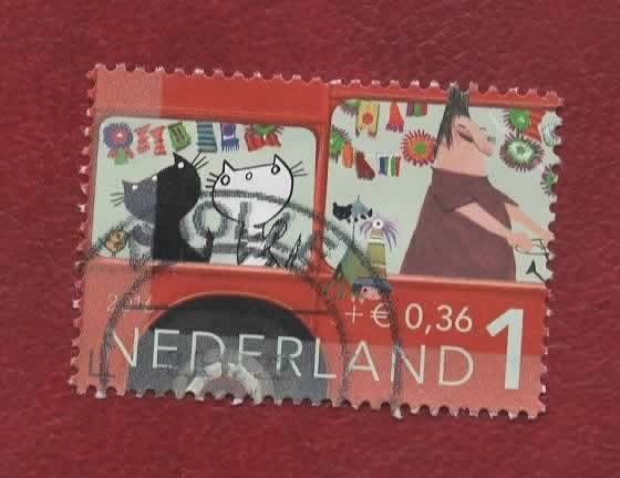 3473-f - Kinderz. '16 - Buschauffeur - gebr (pst.st. Zwolle), Ophalen of Verzenden, Na 1940, Gestempeld