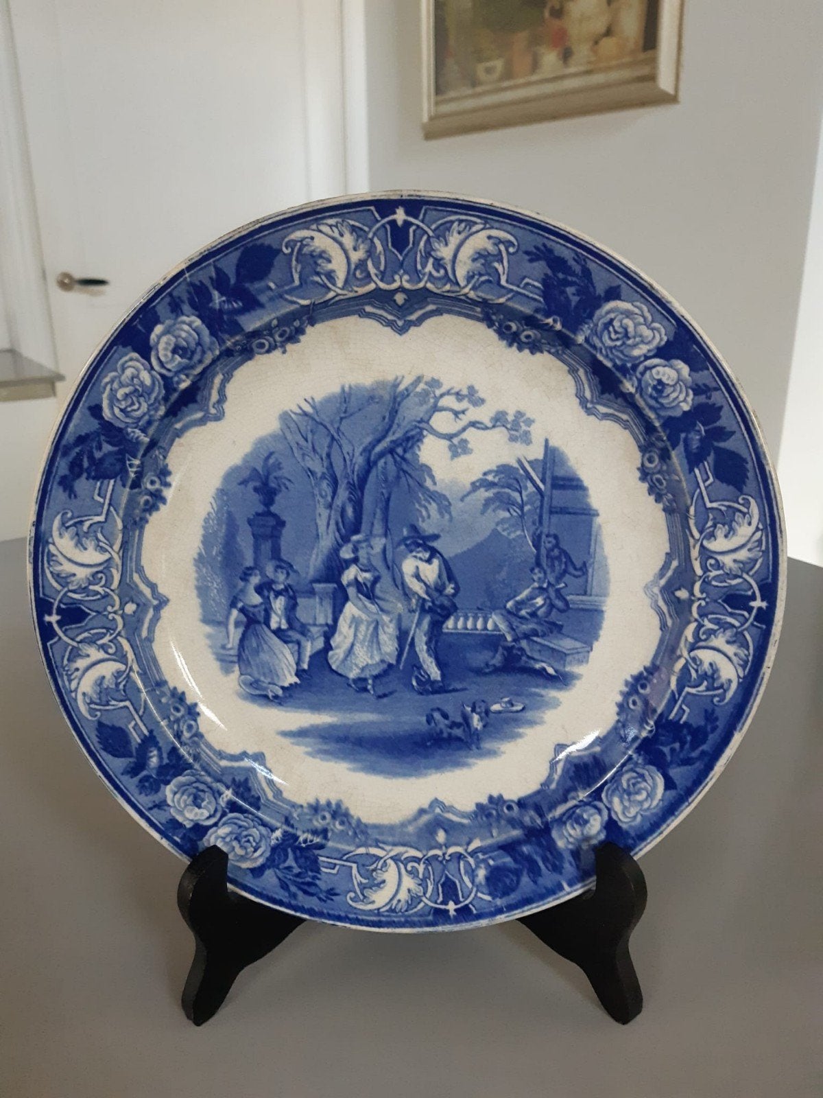 Vintage Bord Petrus Regout Maastricht " Dancing", Antiek en Kunst, Ophalen of Verzenden