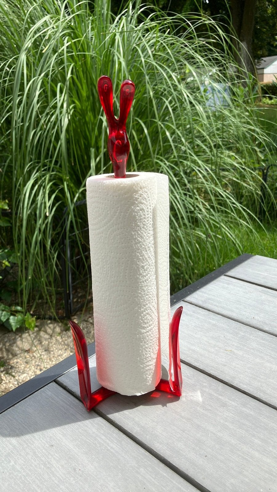 Koziol 2006 keukenrolhouder, rood plastic., Ophalen of Verzenden, Gebruiksvoorwerp