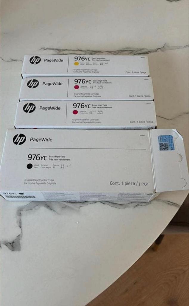 HP PageWide Cartridges 976YC - Set van 4 stuks, Computers en Software, Printerbenodigdheden, Ophalen of Verzenden, Zo goed als nieuw