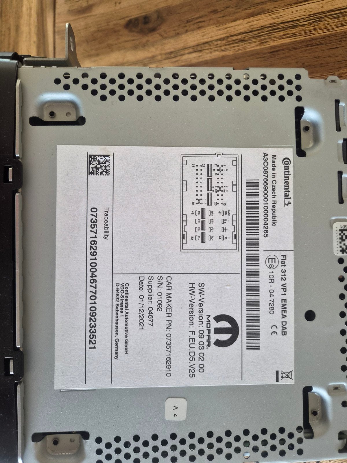 Fiat 500 (312) VP1 EMEA DAB Radio, Ophalen of Verzenden