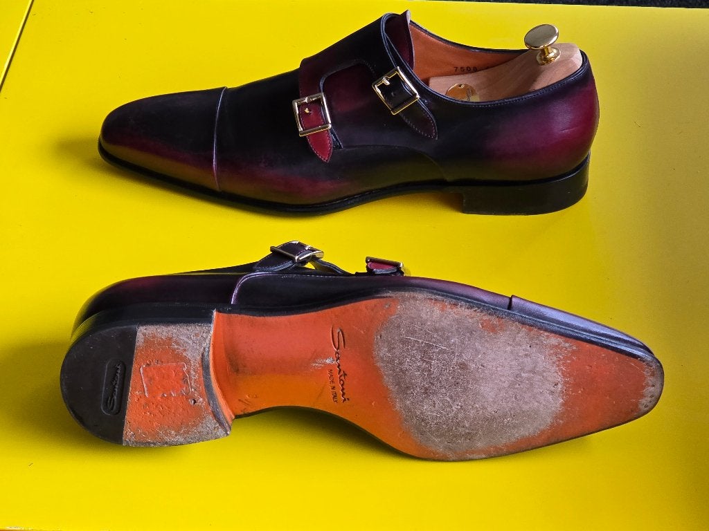 Nieuw Santoni schoenen met 2 gesp en wijn rood kleur maat 43, Kleding | Heren, Schoenen, Ophalen, Overige kleuren, Nieuw, Gespschoenen