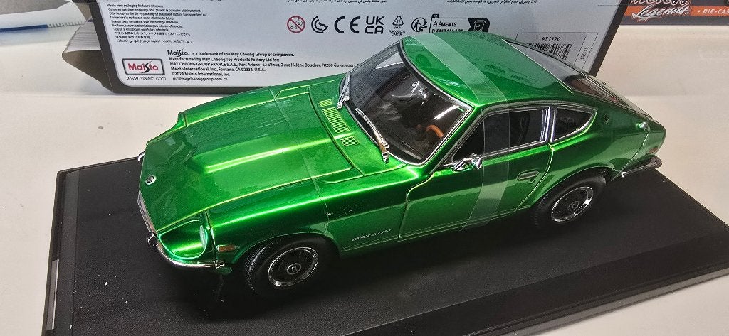 datsun 240z aparte kleur groen van maisto nieuw 1:18, Ophalen, Nieuw, Auto, Maisto