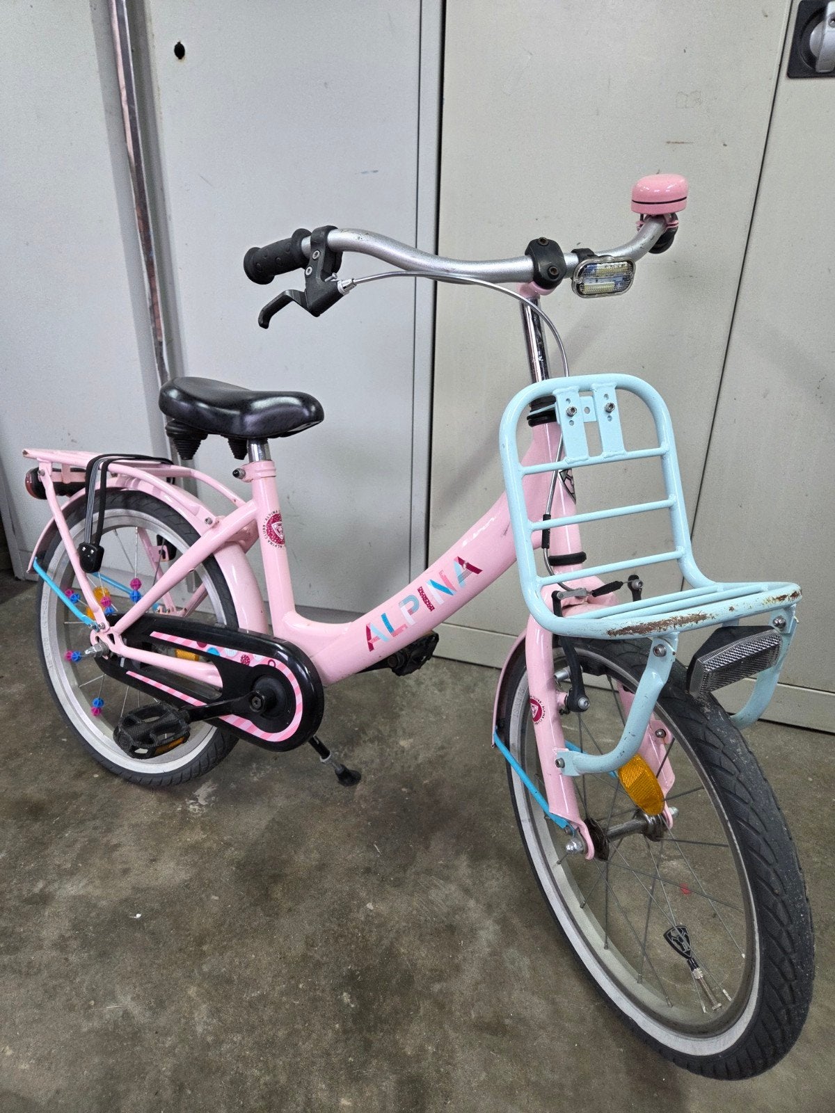 Meisjesfiets 18 inch roze, Ophalen, Gebruikt, Terugtraprem, 18 inch