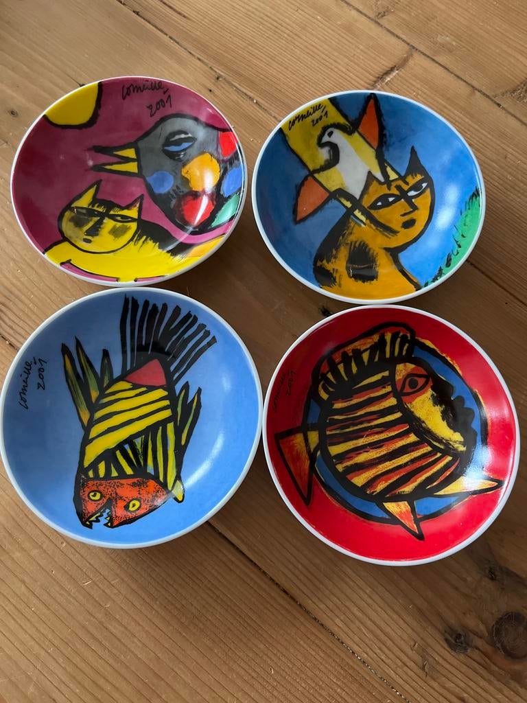 Corneille Schaaltjes Set van 4 - Zeer Nette Staat, Huis en Inrichting, Porselein of Keramiek, Schaal, Rond, Ophalen of Verzenden