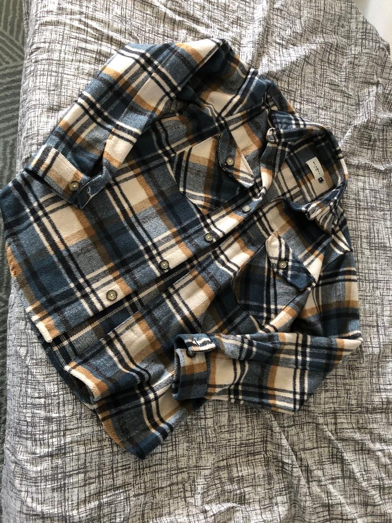 Flanellen blouse maat M, Ophalen, Zo goed als nieuw, Blauw
