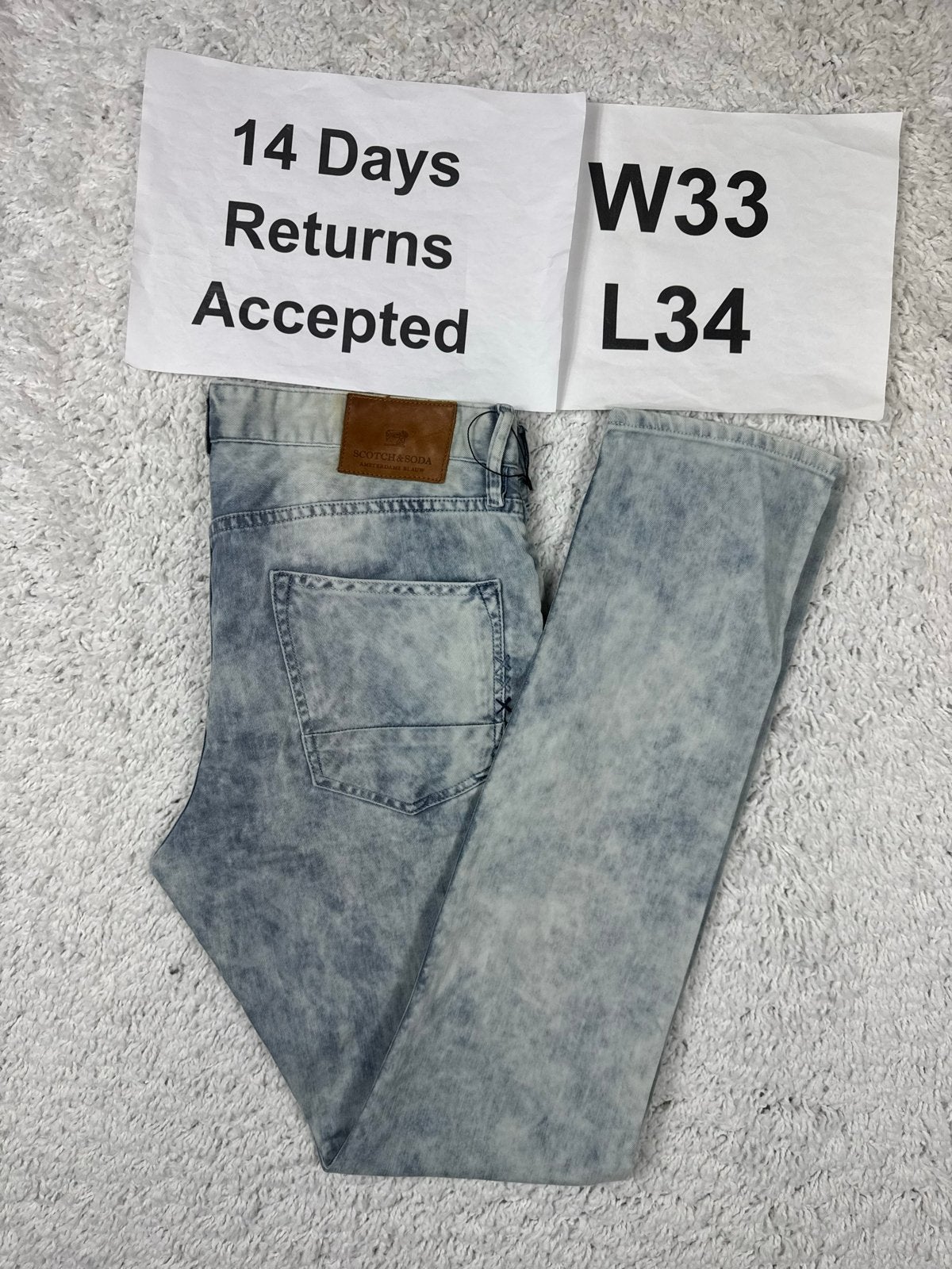 Scotch & Soda Ralston Jeans Regular Slim Wash Blue W33 L34, Blauw, Ophalen of Verzenden, H, H