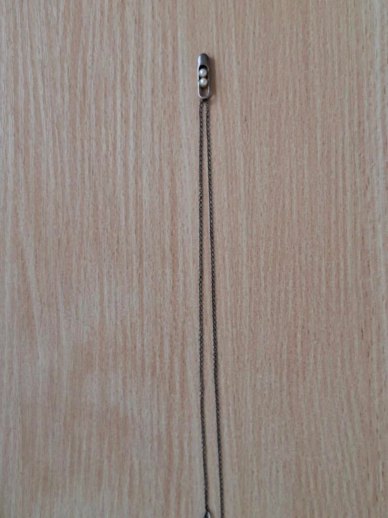 Zilveren ketting met hanger en parels, Sieraden, Tassen en Uiterlijk, Kettinghangers, Overige voorstellingen, Ophalen of Verzenden
