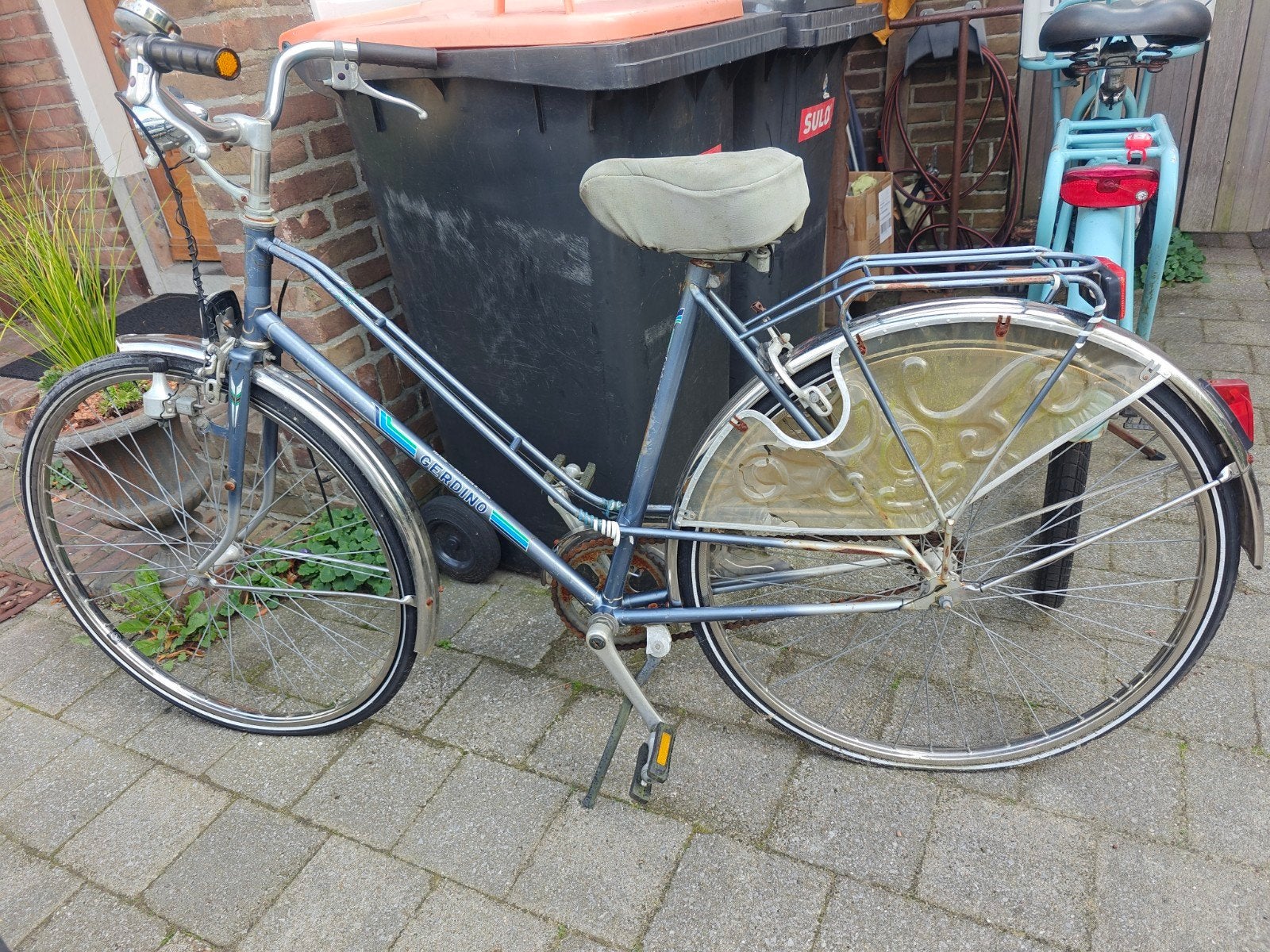 dames fiets gerdino, Ophalen