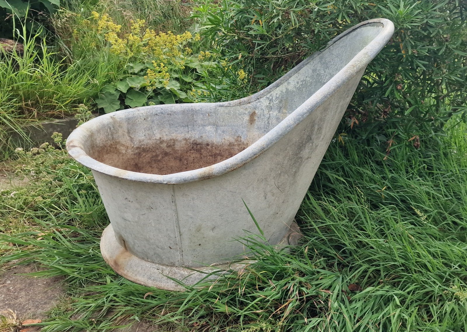 Antieke zinken zit-badkuip - Krauss, Ophalen