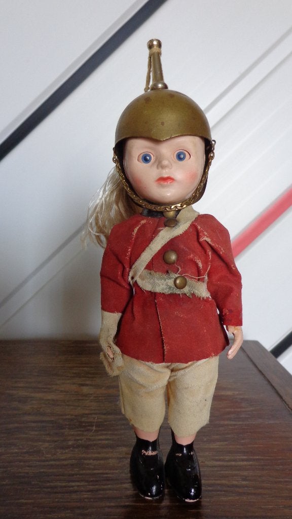 Antieke Engelse Britse soldaat Queens Guard pop, Antiek en Kunst, Ophalen