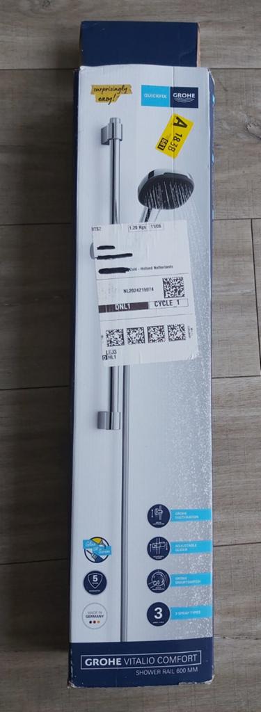Grohe Vitalio Comfort Douchesysteem met Stang 600mm, Doe-het-zelf en Verbouw, Sanitair, Ophalen of Verzenden, Nieuw, Chroom, Douche