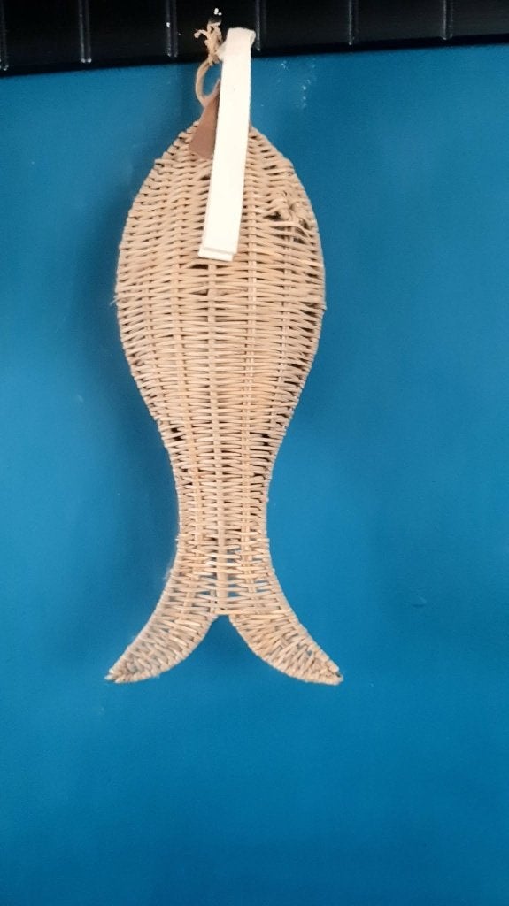 Riviera maison rotan vis, Ophalen of Verzenden, Zo goed als nieuw, Rond, Riet