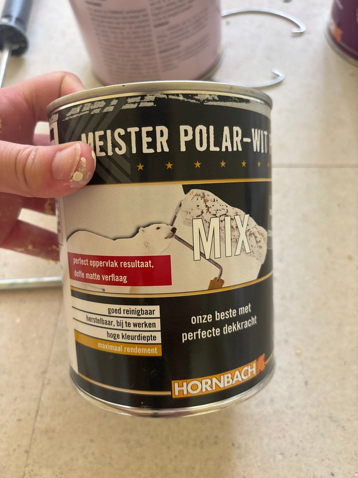 HORNBACH RAL 1015 ivoorkleurig beige-achtige Verf - 1 Liter, Ophalen, Wit, Nieuw, Verf