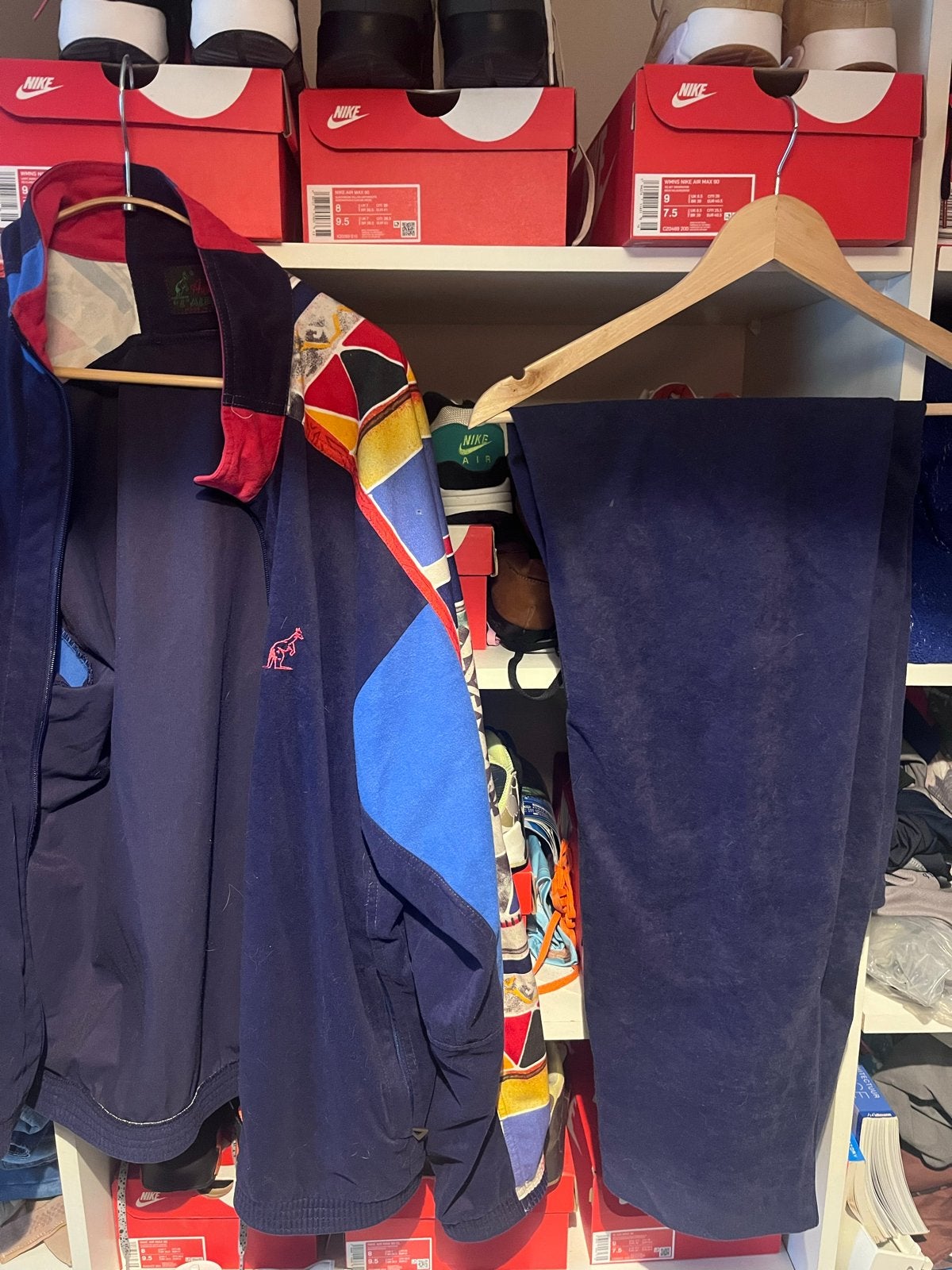 Vintage Australian trainingspak, Ophalen, Gedragen, Blauw