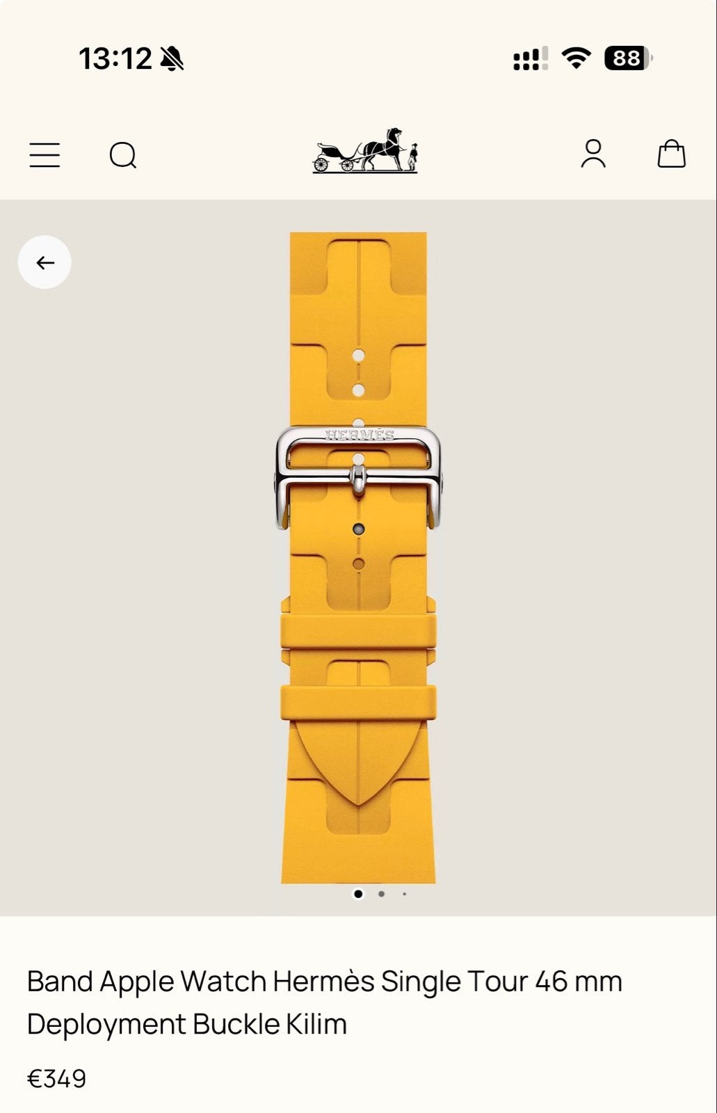 Hermès Apple Watch Band Kilim Geel 46mm, Sieraden, Tassen en Uiterlijk, Horloges | Heren, Overige merken, Verzenden, Polshorloge