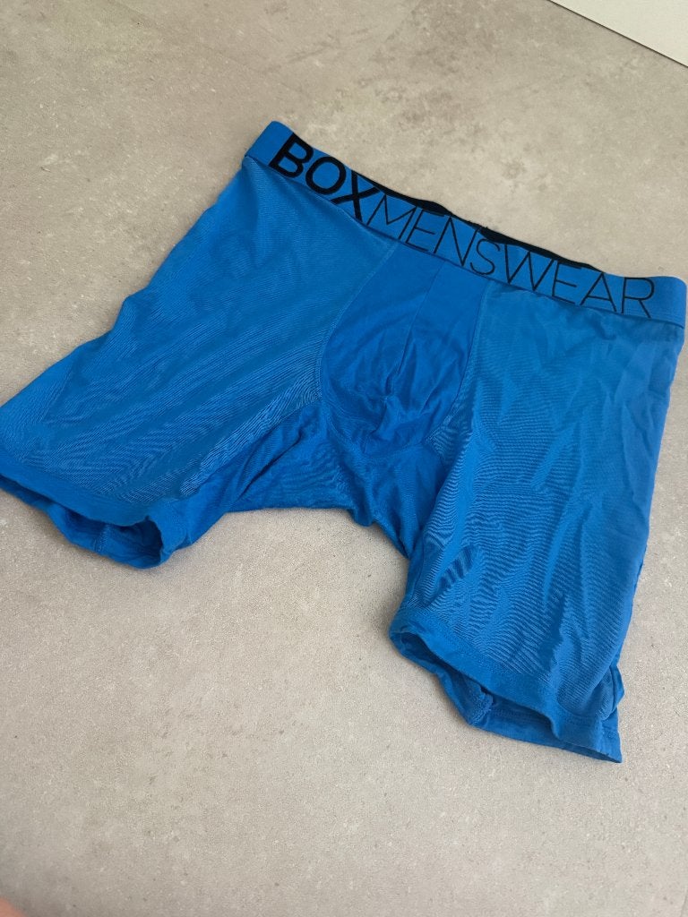 box menswear used boxerbrief, mesh, maat M, Ophalen of Verzenden, Blauw, Boxer