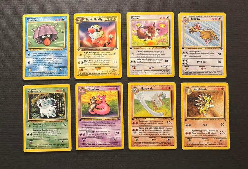Zeldzame Eerste Editie Pokémon kaarten - Diverse Collecties, Ophalen of Verzenden, Gebruikt, Meerdere kaarten