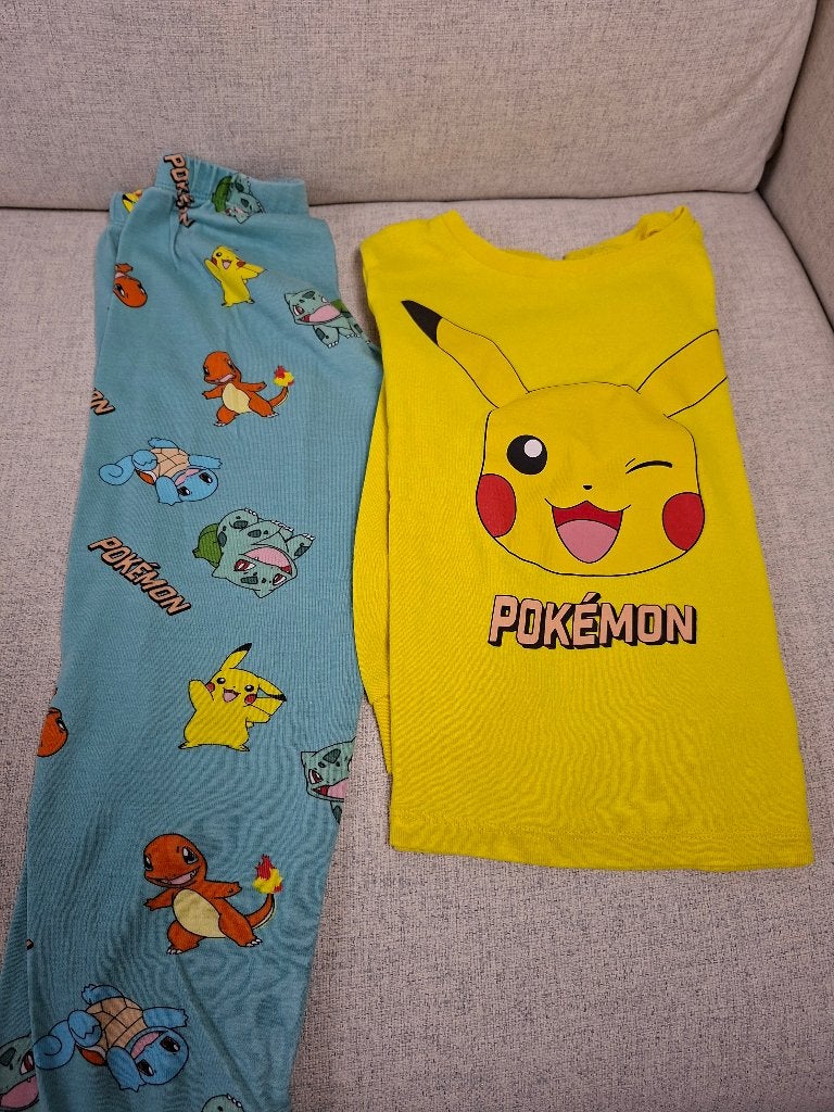 H&M Pokémon katoenen pyjama jongens maat 110, Nacht- of Onderkleding, Gebruikt, H&M, Ophalen of Verzenden