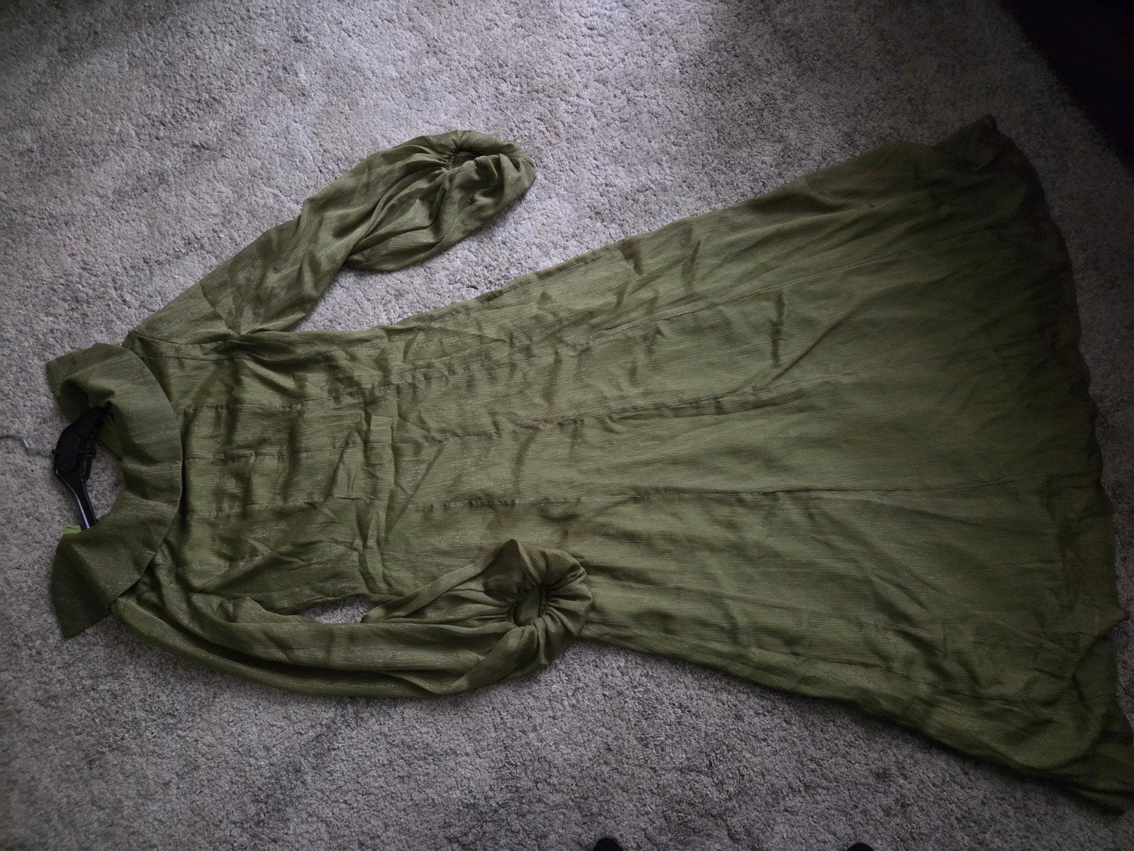 Shein Groene Maxi Jurk met Lange Mouwen en Glitters, Kleding | Dames, Maat 42/44 (L), Nieuw, Ophalen of Verzenden, Shein