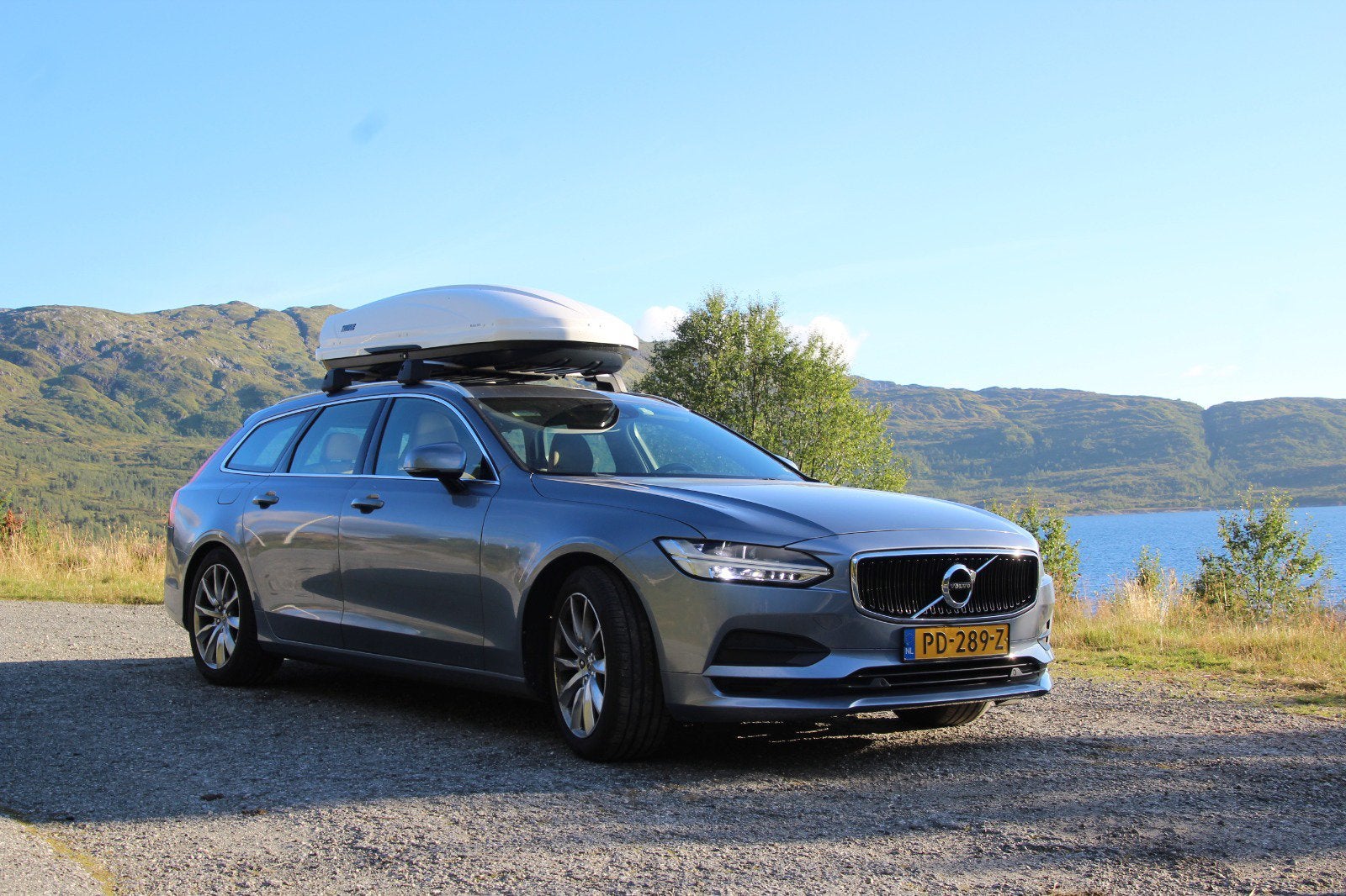 Volvo V90 2.0 T5 Geartronic 2017 Blauw, 1969 cc, Blauw, Particulier, Dealer onderhouden
