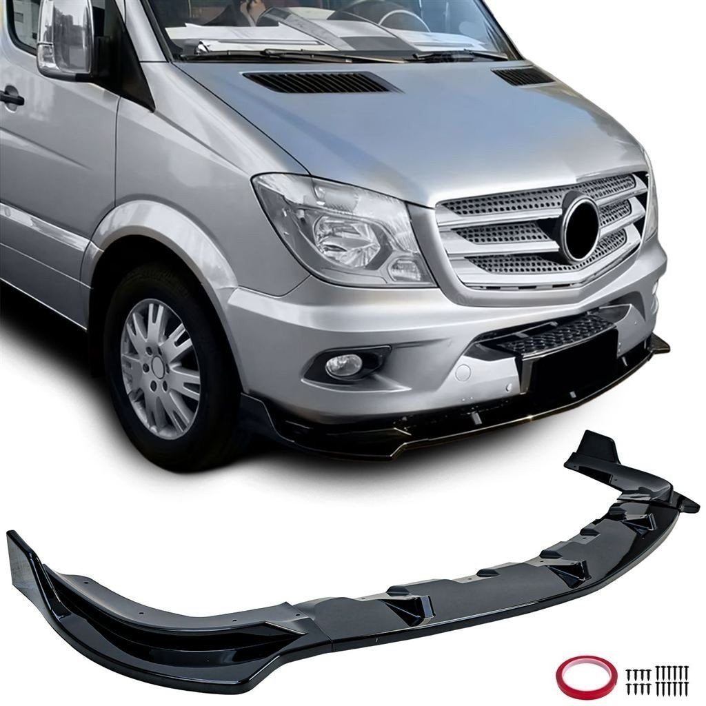 Spoiler Splitter Voor Mercedes Sprinter W906 Zwart Glans, Verzenden, Automotive Parts, A.parts@hotmail.nl, Trasmolenlaan 12 3447 GZ Woerden
