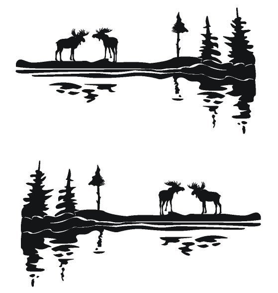 camper caravan sticker elanden / moose, The River House, Info@theriverhouse.nl, Nieuw, Ophalen of Verzenden