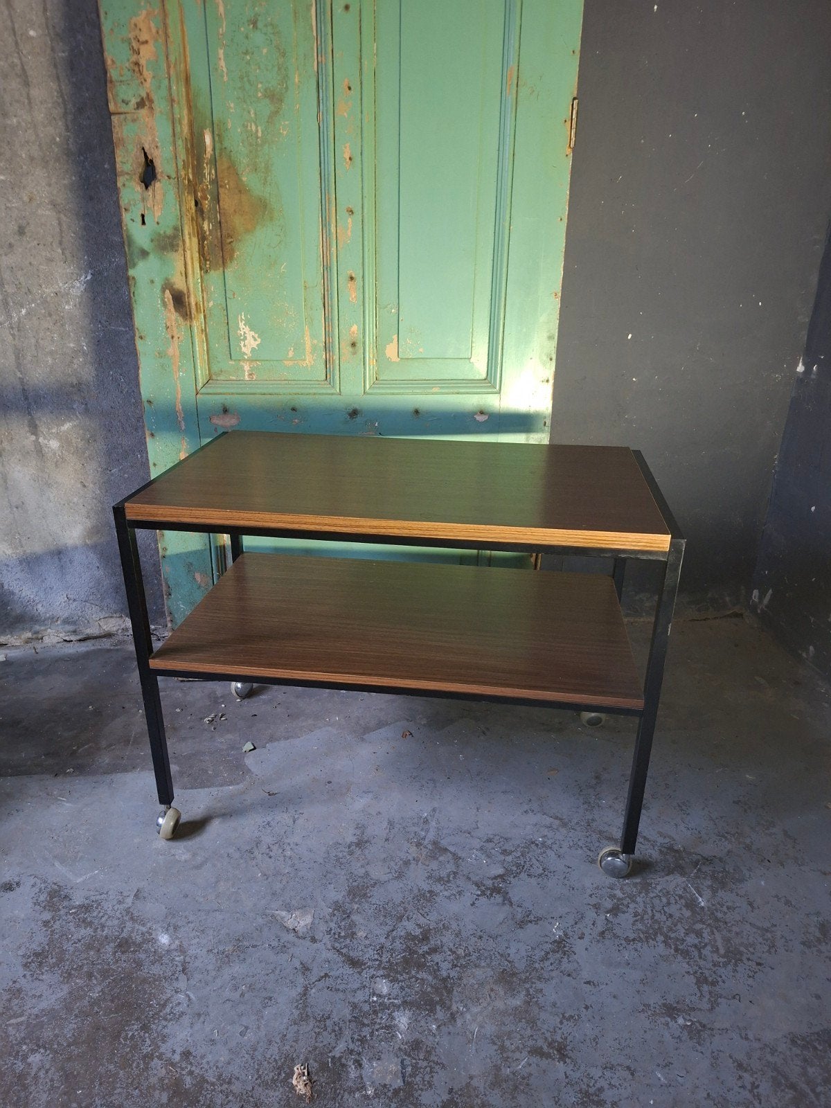 Vintage serveerwagen jaren '70, midcentury, Huis en Inrichting, Ophalen, Rechthoekig, 75 cm of meer, 60 cm of meer