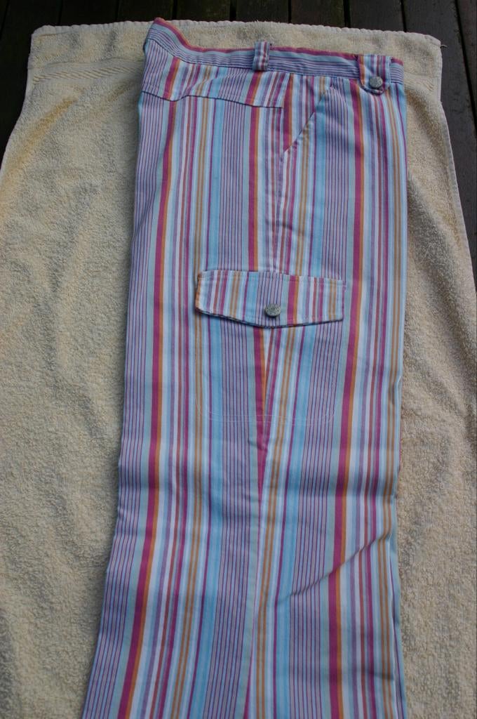 Zgan blue queen broek, streepje roze blauw wit, Broek, Meisje, Ophalen of Verzenden, Zo goed als nieuw