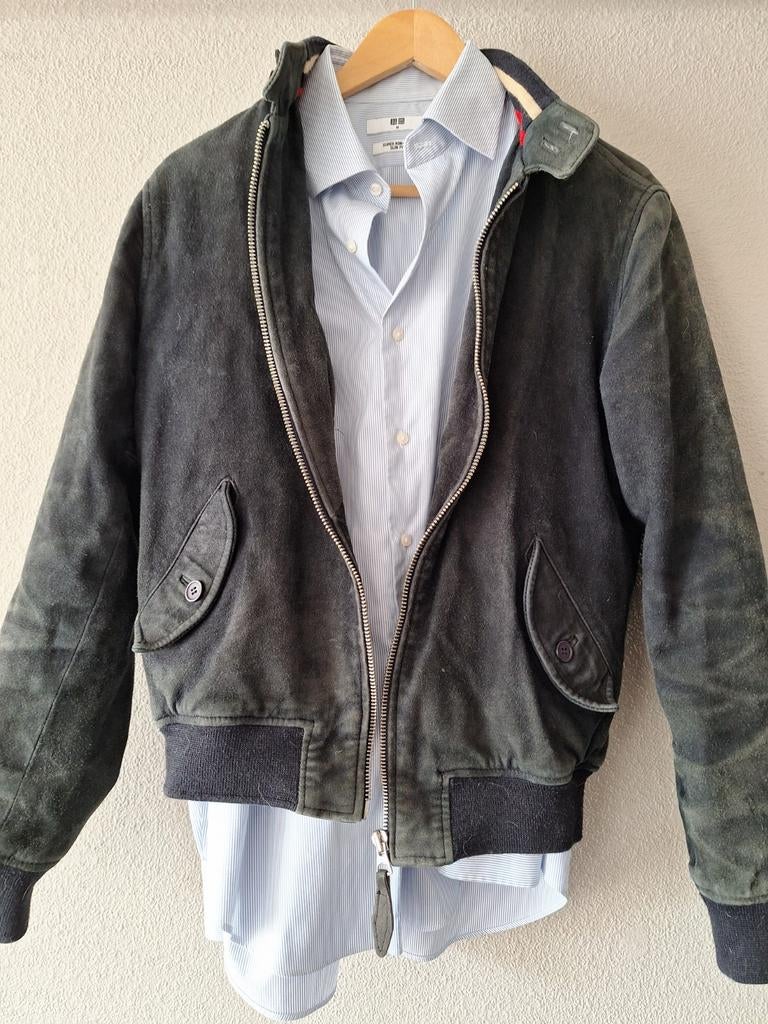 Vintage Scott suede jack heren Maat M, Ophalen, Gedragen