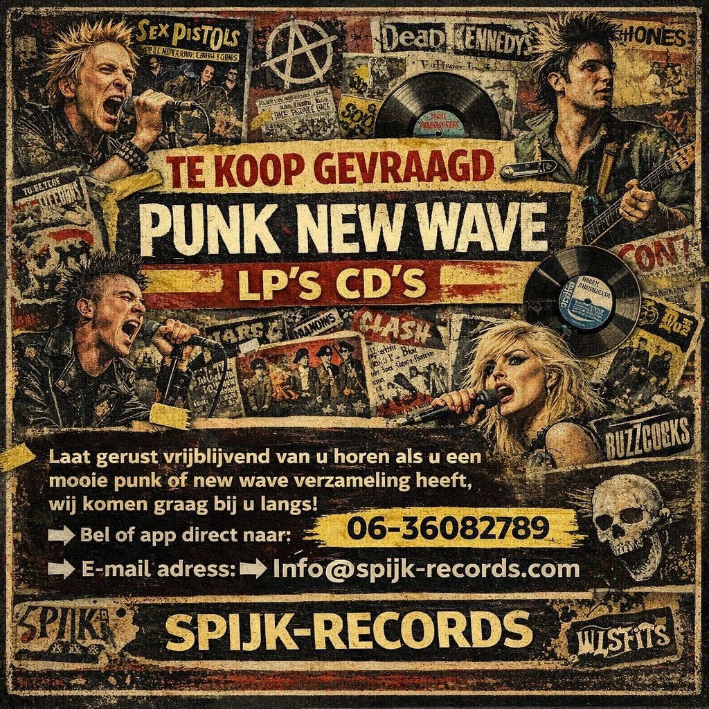 Gezocht: Punk & New Wave LP's en CD's - Spijk Records, Cd's en Dvd's, Cd's | Pop, Ophalen, Gebruikt