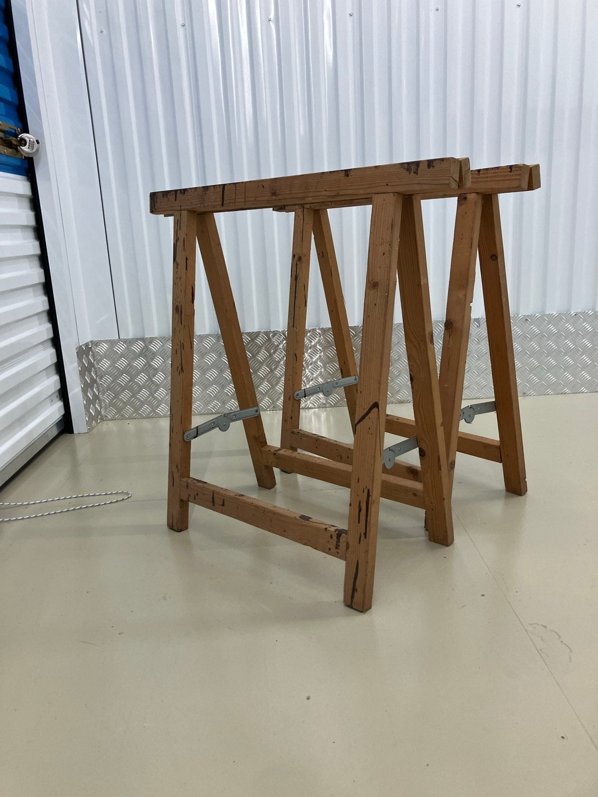 Houten schragen (set van 2), Ophalen of Verzenden, Gebruikt