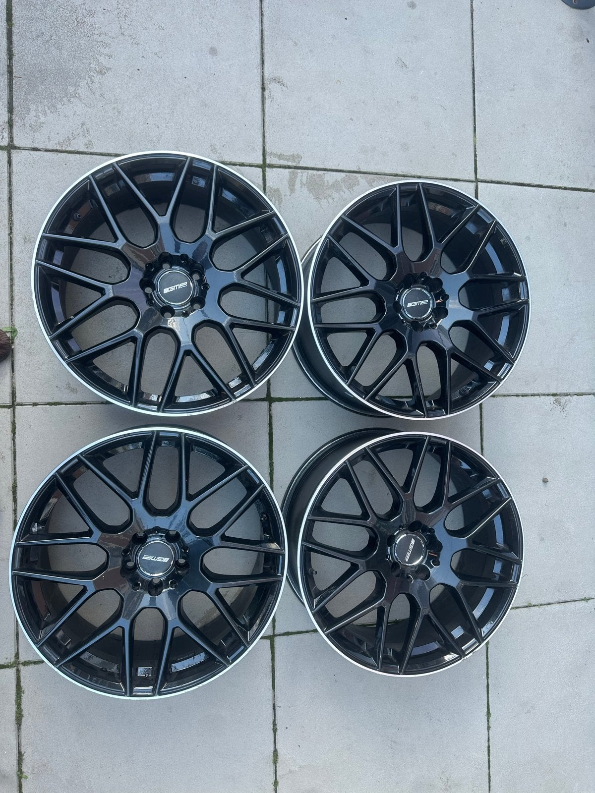 Set van 4 zwarte 19 inch velgen GMP Italia Atom, Ophalen of Verzenden, Gebruikt, 19 inch, Velg(en)
