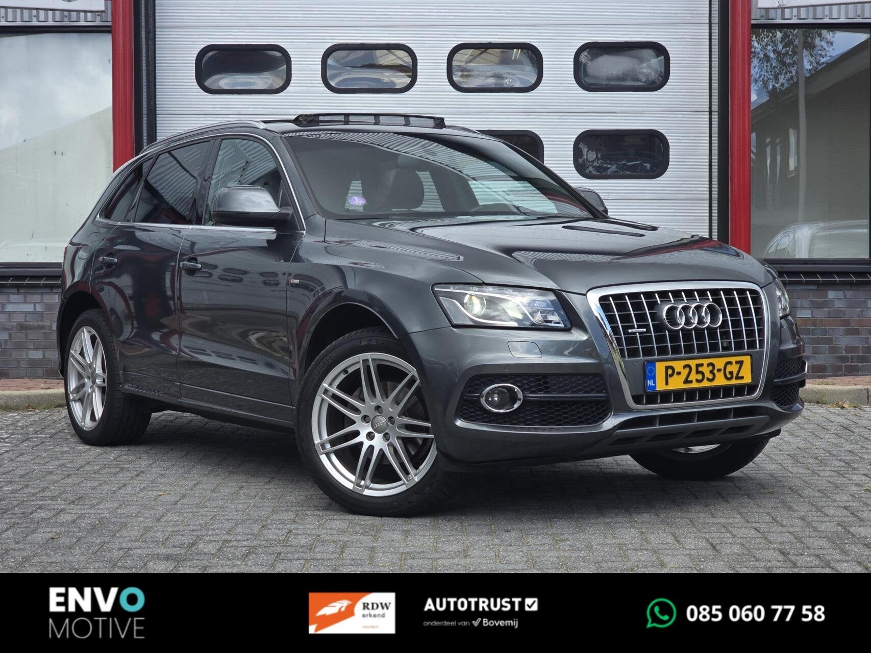 Audi Q5 2.0 TFSI quattro S-Line Carplay/B&O/Pano/Xenon/LMV, Auto's, Audi, Automaat, Gebruikt, Zwart, Leder en Stof