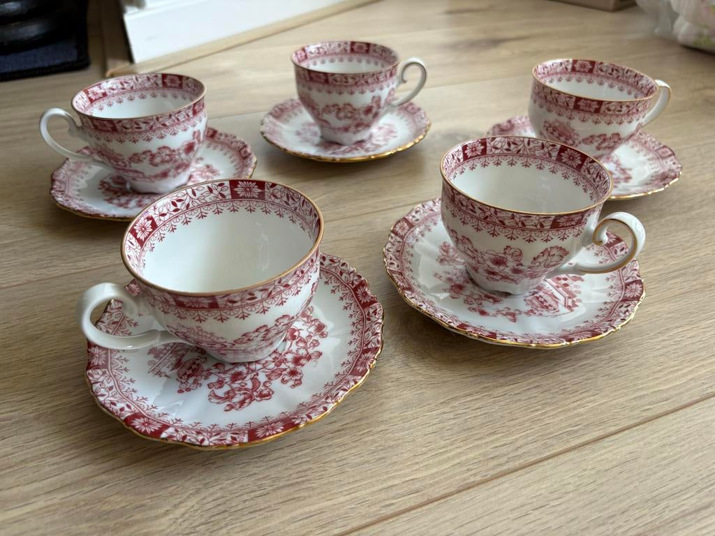 Seltmann Weiden 5 Antieke Porseleinen Kopjes en Schotels, Antiek en Kunst, Ophalen of Verzenden