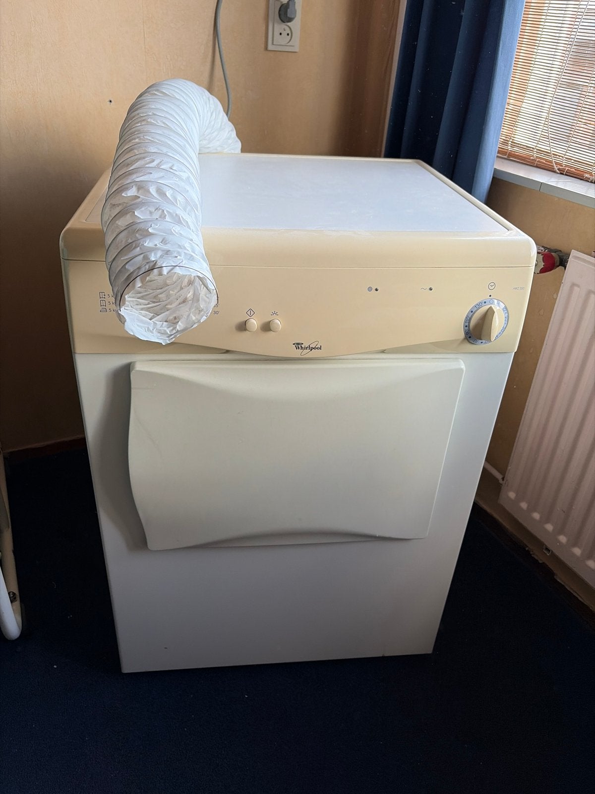 Whirlpool luchtafvoer droger - direct beschikbaar, Witgoed en Apparatuur, Ophalen, Gebruikt, Luchtafvoer, 85 tot 90 cm