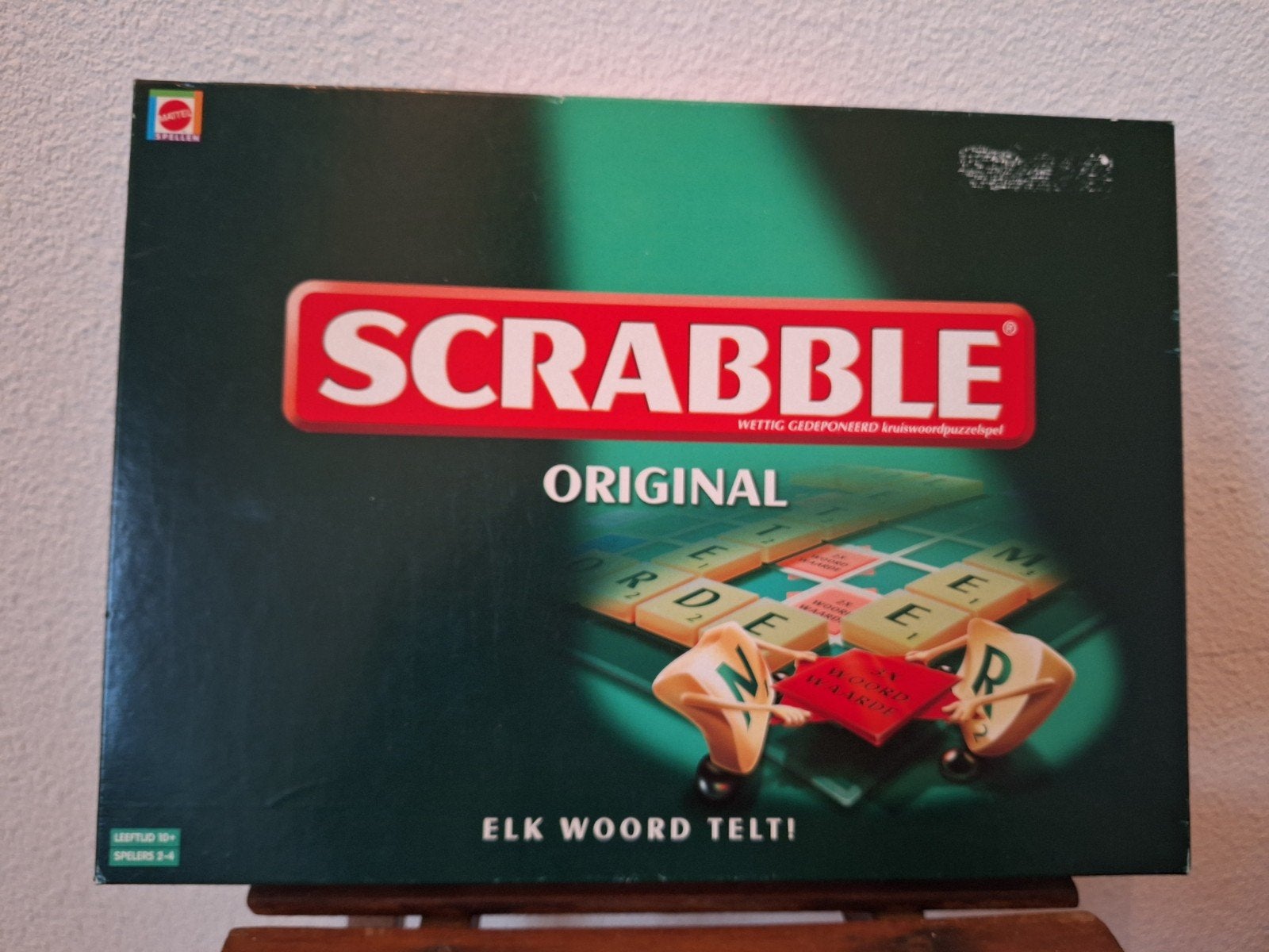 Scrabble Original Bordspel -in zeer  goede staa, Drie of vier spelers, Ophalen of Verzenden, Zo goed als nieuw, Mattel