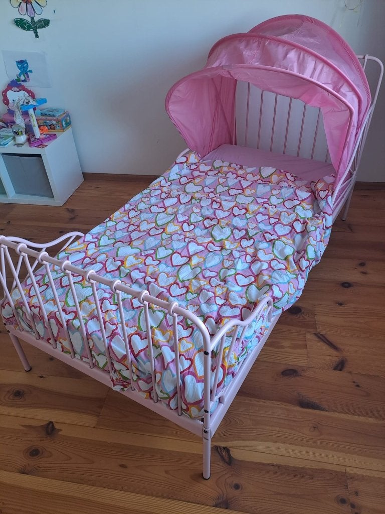 Ikea Minnen meegroeibed kinderen bed, Kinderen en Baby's, Ophalen, 70 tot 85 cm, Zo goed als nieuw, Lattenbodem