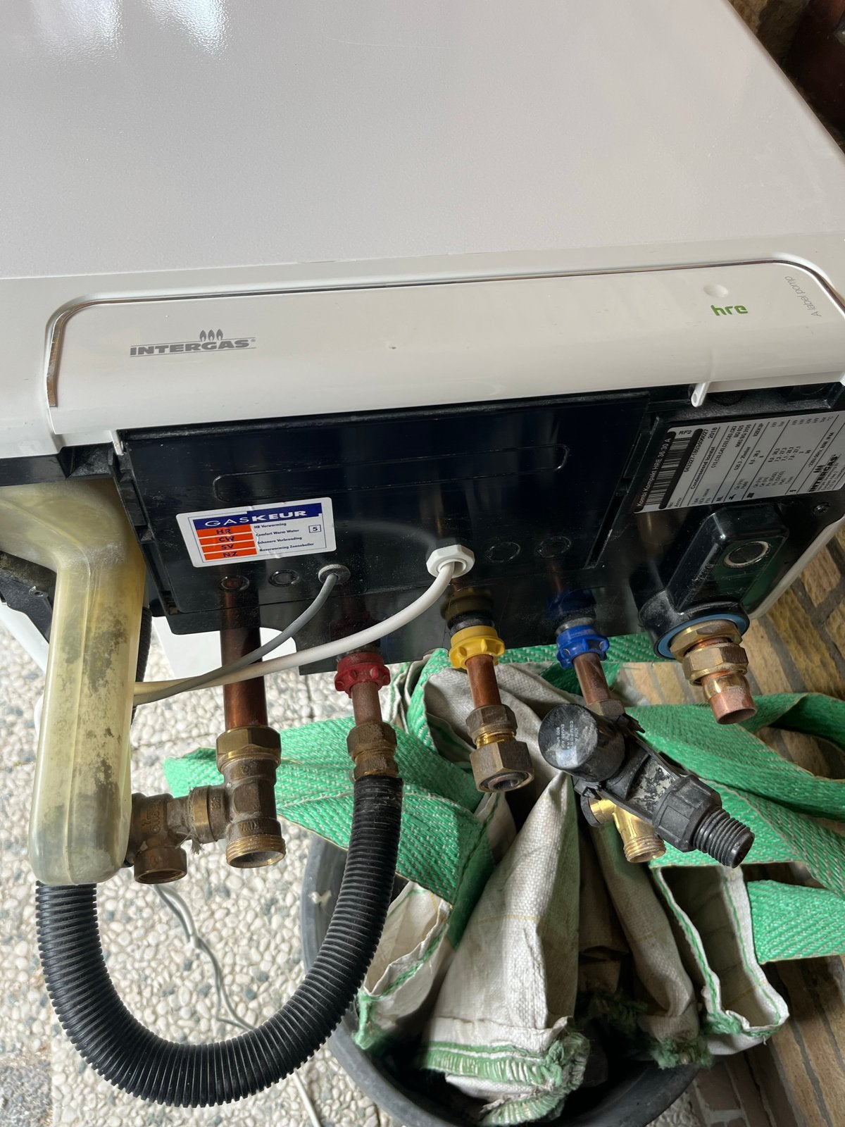 Intergas Kombi Kompakt CV Ketel (7 jaar oud), Ophalen, 30 tot 80 cm, Gebruikt, Hoog rendement (Hr)