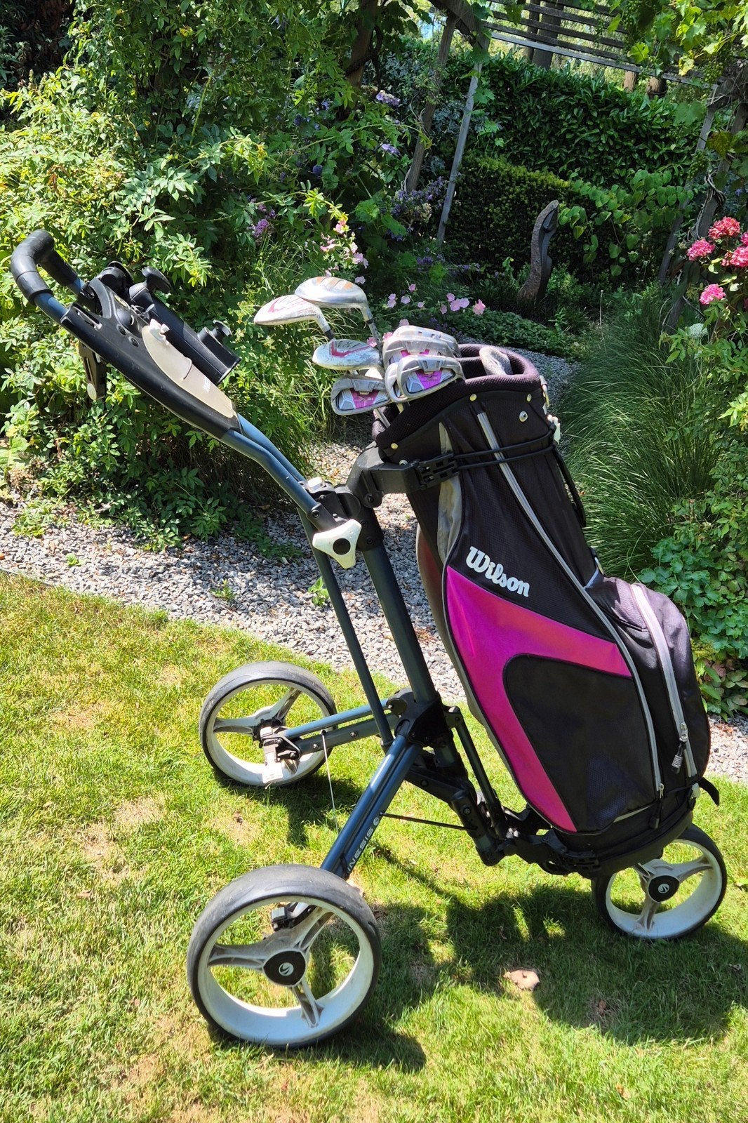 Golfset met kar, Ophalen, Gebruikt, Set