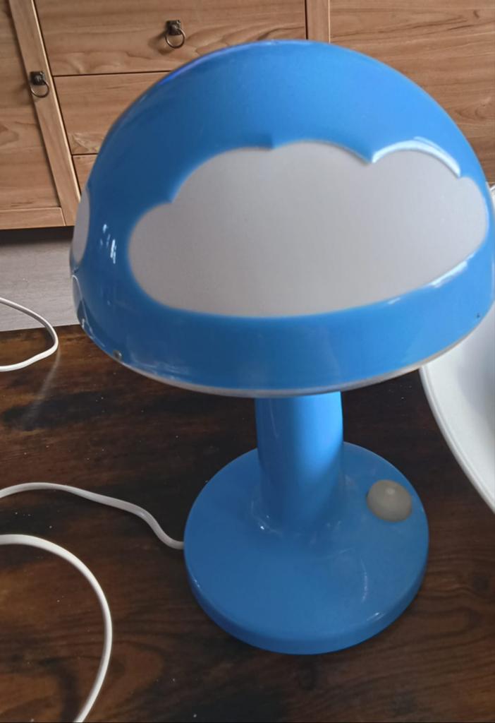 Leuke blauwe kinderlamp met wolken, Ophalen of Verzenden, Gebruikt, Lamp