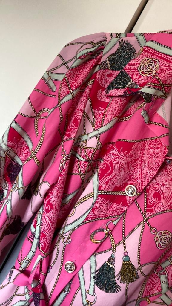 Ibiza overhemd jurkje nieuw L, Kleding | Dames, Ophalen of Verzenden, Zo goed als nieuw, Blauw, Boven de knie