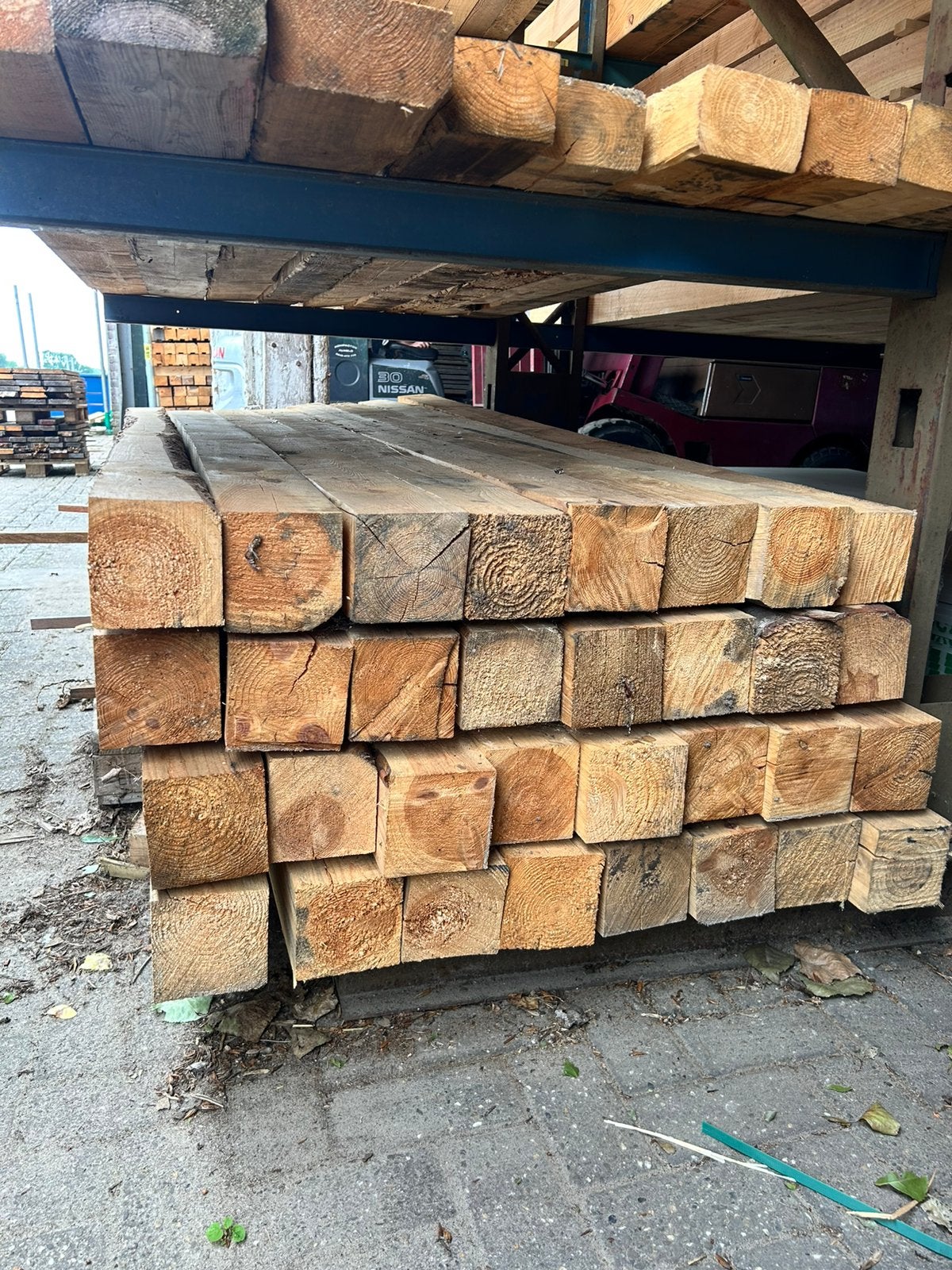 Overkapping palen, Tuin en Terras, Palen, Balken en Planken, Ophalen, Zo goed als nieuw, 250 cm of meer, Palen