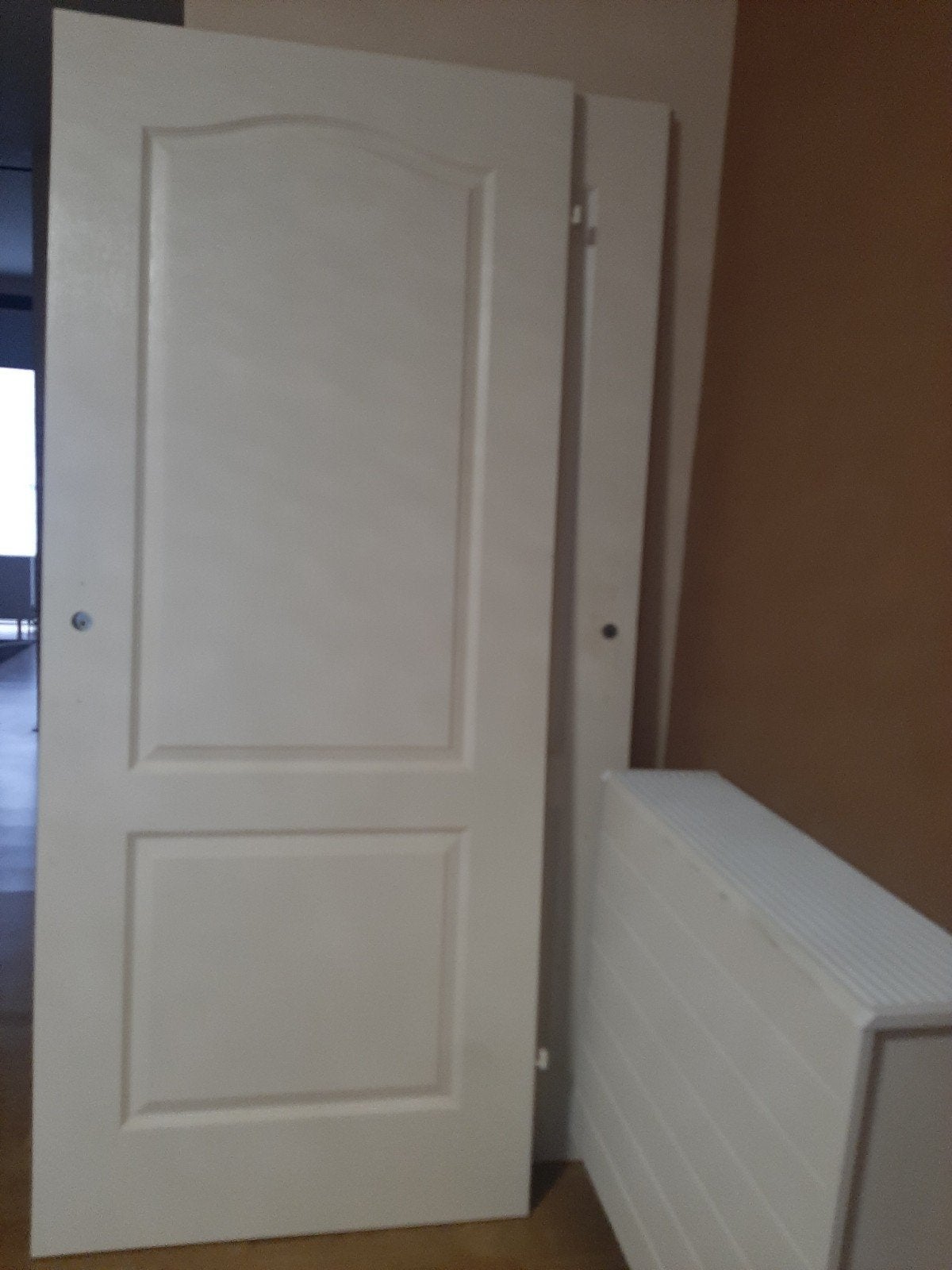 Witte binnendeur met paneeldetails, Gebruikt, 80 tot 100 cm, Binnendeur, Ophalen of Verzenden