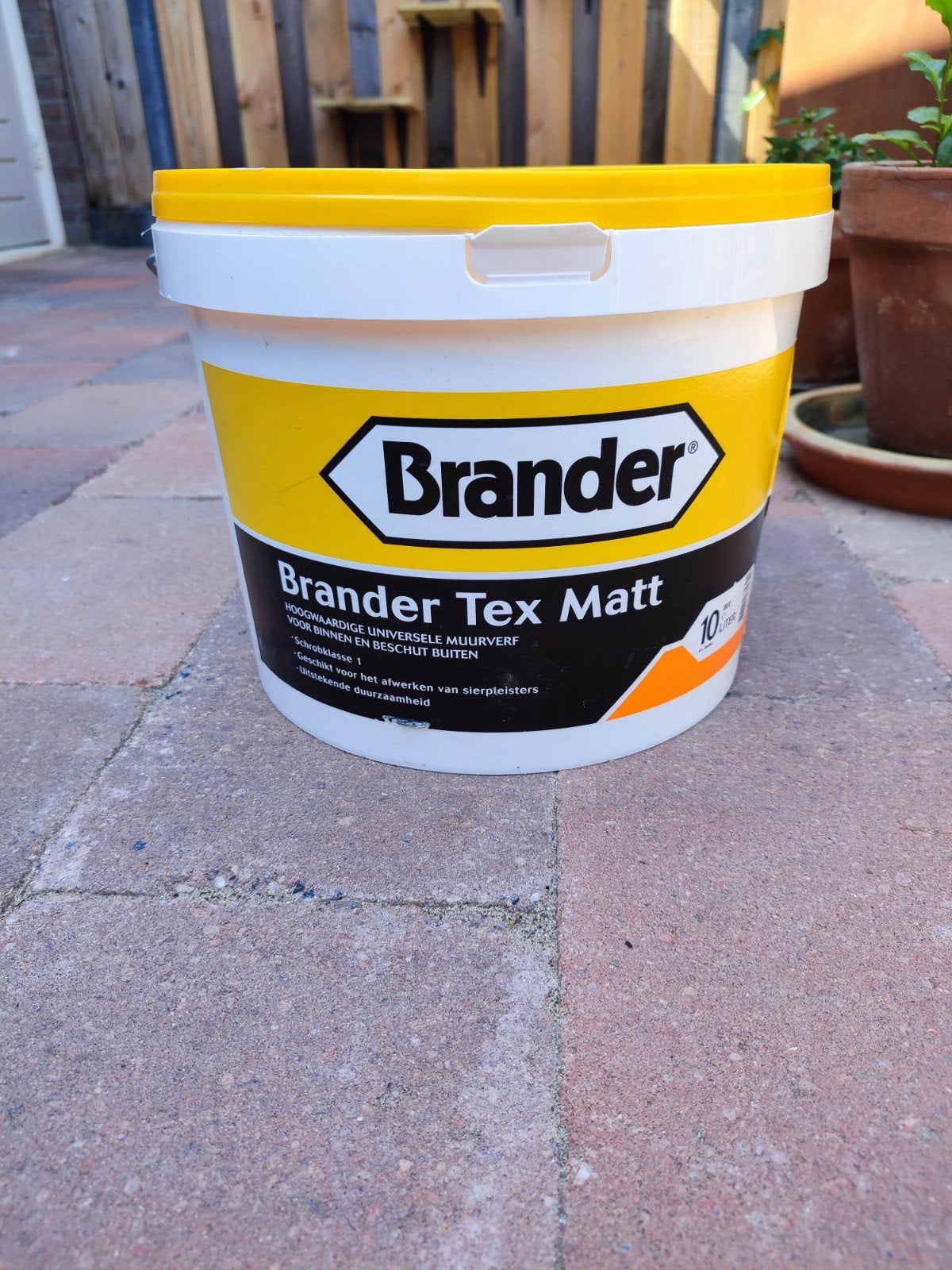 Brander Tex Matt Muurverf - Hoogwaardig en Duurzaam, Ophalen of Verzenden, Nieuw, Wit