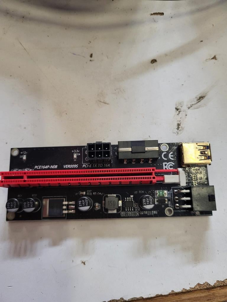 PCI-E 1X naar 16X Riser Card VER009S, Computers en Software, Videokaarten, Ophalen