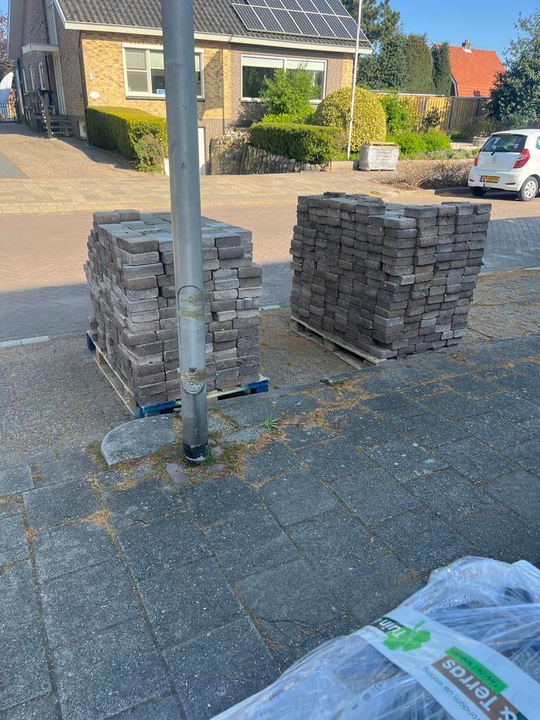 12m2 tuinbestrating 15x15cm tegels, Tuin en Terras, Tegels en Klinkers, Ophalen, Gebruikt, 10 m² of meer, Beton