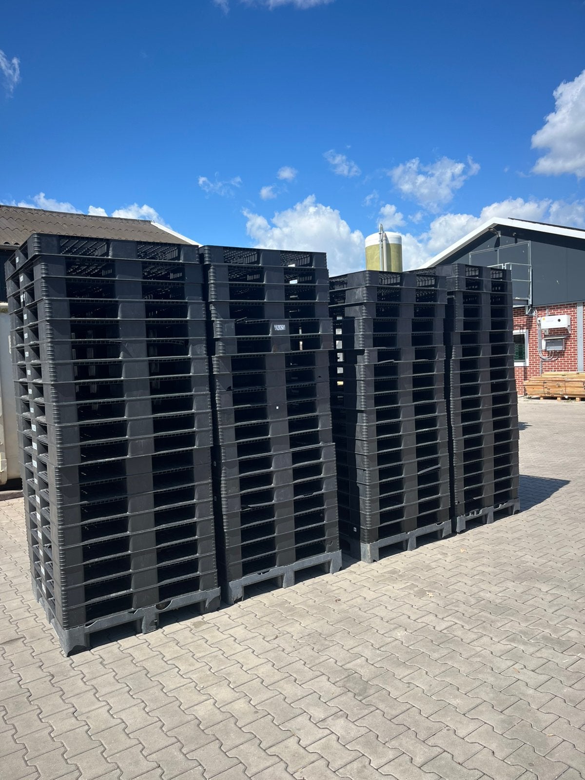 Partij kunstoffen pallets 100x120, Ophalen, Zo goed als nieuw, Hout, Overige typen